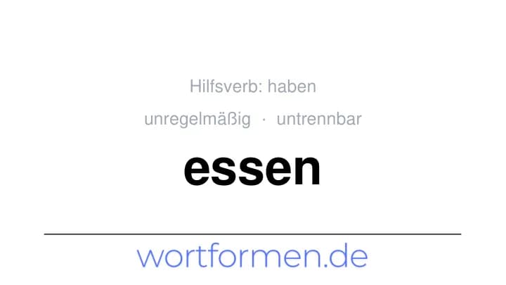 Imperativ des Verbs essen | Imperativformen essen | Befehlsformen essen