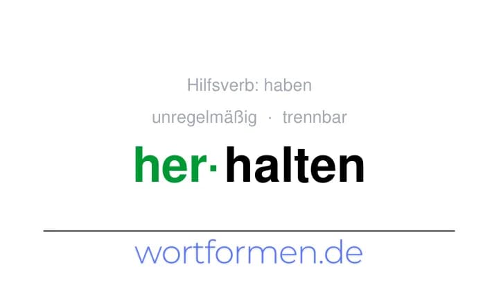 Konjugation des Verbs herhalten (trennbar, unregelmäßig)